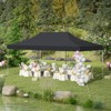 Tangkula 10 x 20FT Pop-up Canopy Tent Folding Instant Sun Shelter w/ 3 Adjustable Heights Carrying Bag 12 Stakes & 6 Ropes Heavy-Duty Outdoor Commercial Tent for Patio Black/Grey/White/Blue - 3 of 4