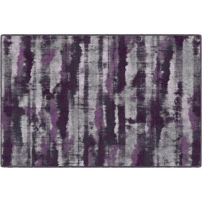 3'3"x5' Rectangle Indoor and Outdoor Wave Nylon Accent Rug Purple - Brumlow Mills