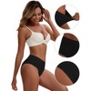 INSPIRE CHIC Women's Cotton High Waist Bright Trim Briefs Elastic Waistband Breathable Classic Underwear - 3 of 4