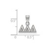 Black Bow Jewelry Sterling Silver Delta Delta Delta Greek Life Small Pendant - 2 of 3