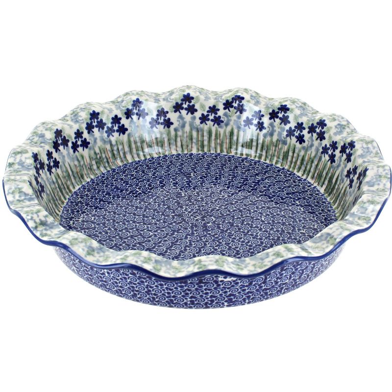 Blue Rose Polish Pottery Z159 Manufaktura Pie Plate, 1 of 2