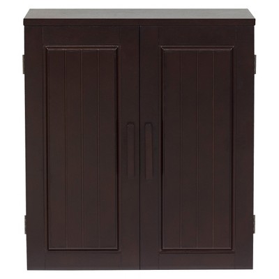Catalina Wall Cabinet Dark Espresso Brown - Elegant Home Fashions