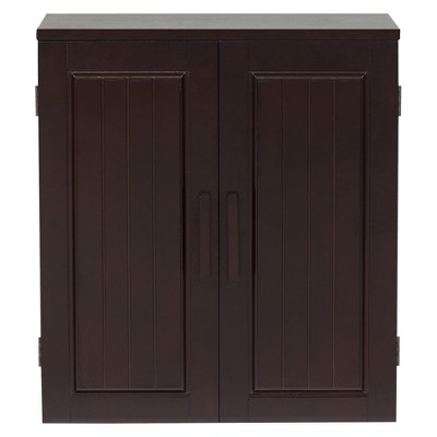 Catalina Wall Cabinet Dark Espresso Brown - Elegant Home Fashions