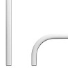 Saftron 3 Bend Return to Deck Polymer Swimming Pool Handrail, White & Chemical Resistant Cool to Touch High Impact Polymer Anchor Sockets (2 Pack) - 4 of 4