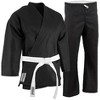 Amber Fight Gear Lightweight Karate Uniform, Polyester-Cotton Martial Arts Gi for Training & Sparring, Includes Jacket, Pants & Belt, White, Size 6 - 3 of 4