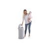 Bubula Step Premium Steel & Aluminum Diaper Waste Pail with Air Tight Lid and Security Lock for Nursery or Any Room Use, Gray - image 4 of 4