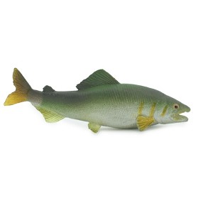 Collectible Wildlife Gifts | Fish, Coho Salmon, Silver, Salmonidae, Museum Quality, Hand Painted, Rubber, Model,  Toy, Gift,  3" CH702 BB174 - 1 of 4
