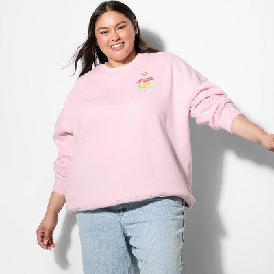 Women's Oversized Graphic Pullover Sweatshirt - Wild Fable™