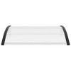 vidaXL Door Canopy Black and Transparent 47.2"x29.5" PC - 3 of 4