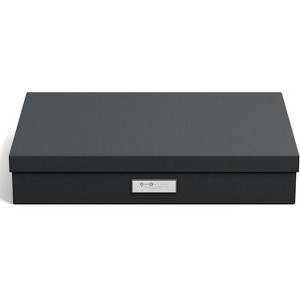 Bigso Sverker Fiberboard Legal and Art Storage Box | Scrapbook Storage Box for Loose Papers | Document Boxes with Lid | 17.1’’x12.2’’x3.3’’ - 1 of 4