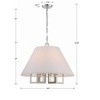 Crystorama Lighting Westwood 6 - Light Chandelier in  Polished Nickel - 4 of 4