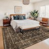 Area Rug Vintage Floral Distressed Print Pattern Rug, Soft Washable Non-Slip Low-Pile Indoor Carpet for Bedroom, Living Room - 2 of 4