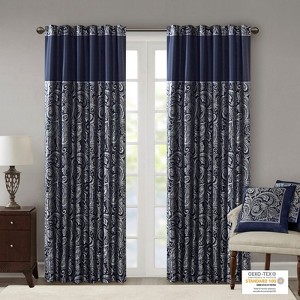 DSVIMOY Curtain Panels, 2pcs Jacquard Curtain Panel Pair for Living Room, Bedroom, Multicolor, 84"*50"*0.13" - 1 of 4