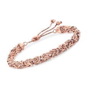 Ross-Simons 18kt Rose Gold Over Sterling Byzantine Bolo Bracelet Size - 1 of 4