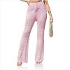 Wikineon Womens Beach Cover Up Pants Boho Crochet Knit High Waist Drawstring Sheer Hollow Swim Pant Swimwear - 3 of 4