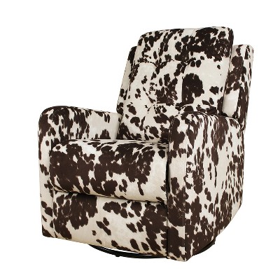 Cow discount print recliner