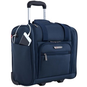 Generic Smart Under Seat Carry-On Luggage with USB Charging Port Navy Blue - 1 of 4