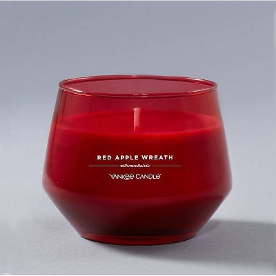 10oz Red Apple Wreath Studio Collection Glass Candle - Yankee Candle