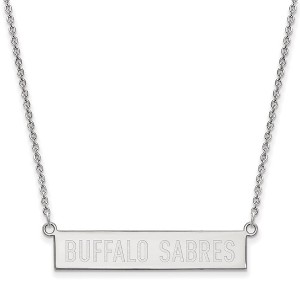 Black Bow Jewelry Sterling Silver Buffalo Sabres NHL Necklace 18 Inch - 1 of 4