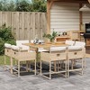 vidaXL Patio Dining Set Set of 8 Beige, Cream white - 2 of 4