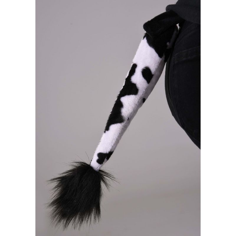 HalloweenCostumes.com    Cow Plush Headband & Tail Accessory  Kit, Black/White/Pink, 3 of 6