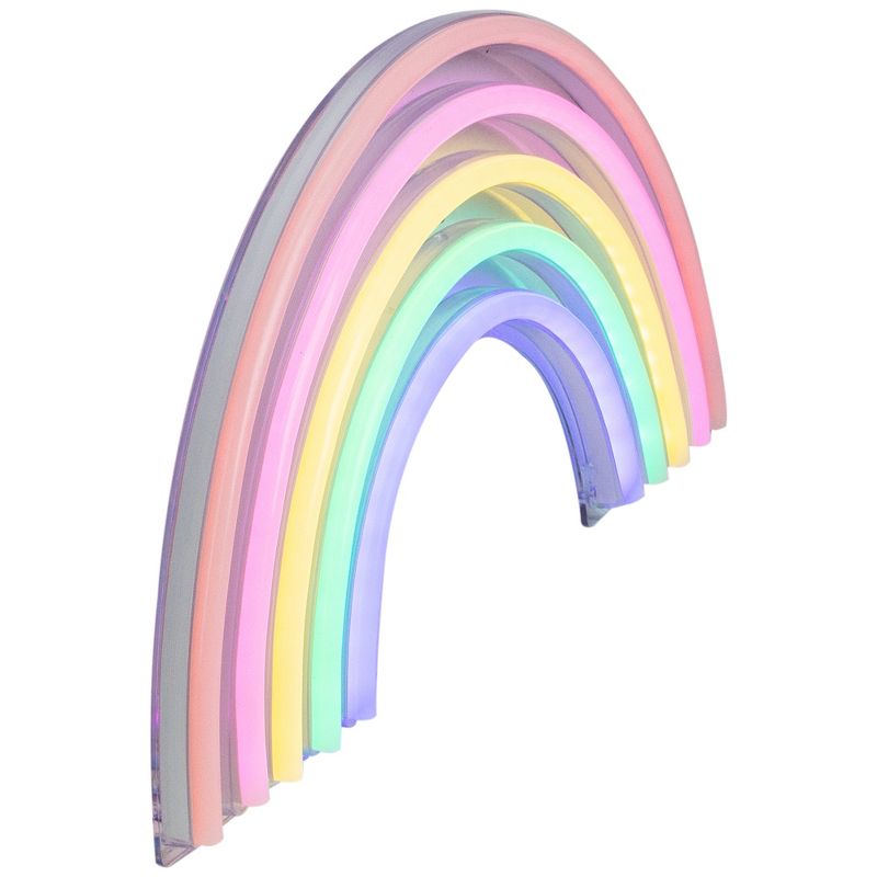Northlight 12" Neon Style LED Multi-Color Rainbow Light Wall Sign, 4 of 6