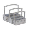 Cheung's Caspen Set of 3 High Handle Gray Wood Bins - 4 of 4