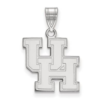 Black Bow Jewelry 14k White Gold Houston Cougars NCAA Medium Pendant