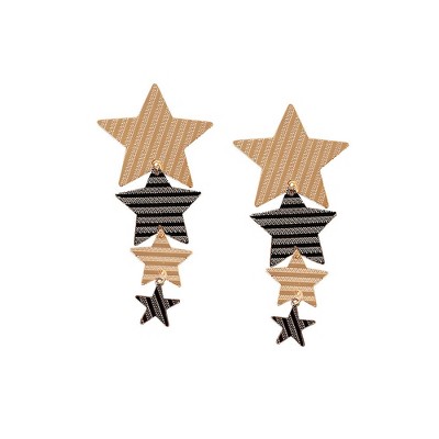 SOHI Women's Gold Star Drop Earrings