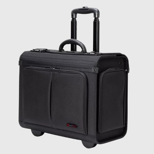 Alpine Swiss Rolling Briefcase Work Overnight Travel Bag Dual Locks Carry on Business Attache Case - 1 of 4