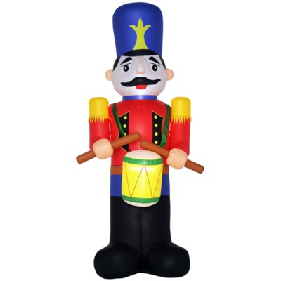 SEVOBAL Inflatable Holiday Decorations Inflatable Nutcracker Toy Soldier Christmas Inflatable Outdoor Decoration Xmas Decor, Multi, 48"*36"*96"