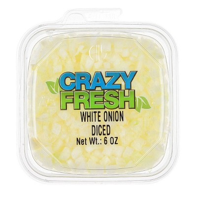 Crazy Fresh Diced White Onion - 6oz