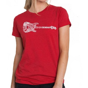 LA Pop Art Women's Premium Blend Word Art T-shirt - Rock Guitar - 1 of 4