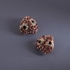 SOHI Women's Mauve Purple Crystal Heart Stud Earrings - 2 of 4