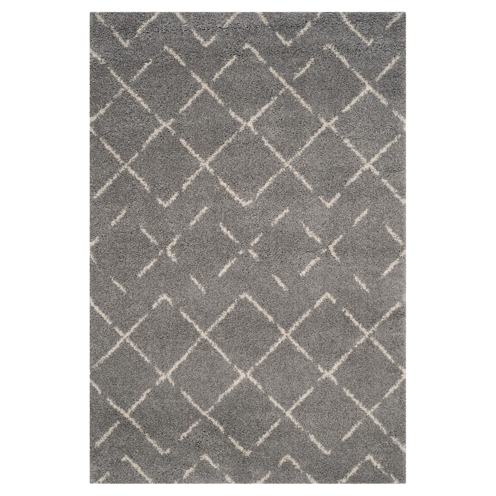 8'x10' Talia Crosshatch Area Rug Gray/Ivory - Safavieh