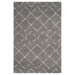 Gray/Ivory Abstract Loomed Area Rug - (8