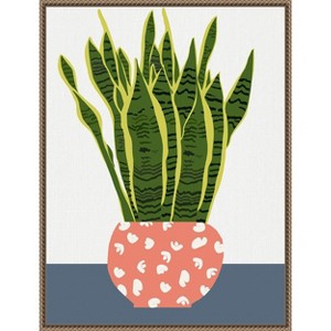 Amanti Art Potted Plant by Jen Bucheli Canvas Wall Art Print Framed 23 x 30-in. - 1 of 4