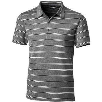 Forge Polo Heather Stripe Tailored fit Shirt - Black - 3X Large