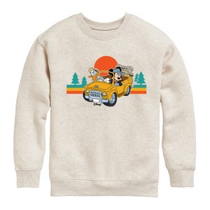 Boys' - Disney - Lets Hit The Road Graphic Long Sleeve Fleece Sweatshirt - 1 of 4