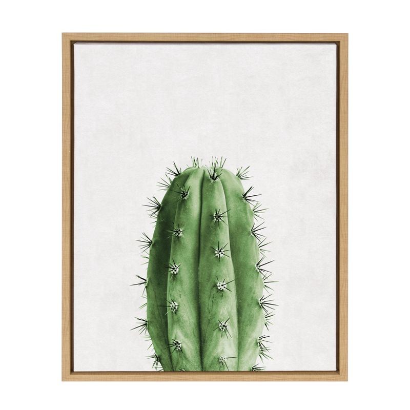 18&#34; x 24&#34; Sylvie Home Cactus Framed Canvas by Simon Te Tai Natural - Kate and Laurel, 1 of 7