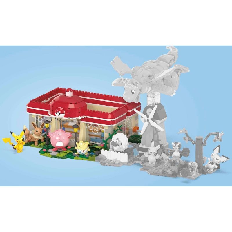 MEGA Pokemon Building Toy Kit, Forest Pok&#233;mon Center with 4 Action Figures - 648pcs, 6 of 7