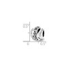 Black Bow Jewelry Sterling Silver with White Crystals Congratulations Bead Charm - 2 of 3