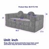 AENKYO 66.5" Modern Boneless Sofa, Cloud Couch with 2 Pillows, Plush Checkered Fabric 2-Seater for Apartment Living, Beige - 3 of 4