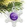 University of Sioux Falls Cougars Logo Metal Snowflake Christmas Tree Holiday Ornament - 2 of 3