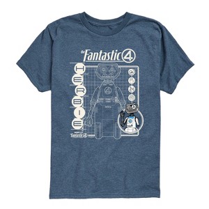 Boys' - Marvel - Fantastic Four Herbie Blueprint Short Sleeve Graphic T-Shirt - 1 of 4