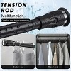 LunaLulinlk Extra Long Tension Shower Curtain Rod, Adjustable Heavy Duty Tension Rod for Bathroom Closet Windows, 115 inch - 3 of 4