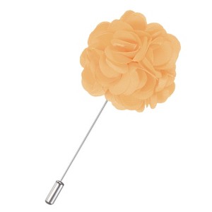 Unique Bargains Wedding Camellia Flower Groom Boutonnieres Lapel Pins for Men 1 Pc - 1 of 4