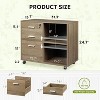 GALAXHERO  3-Drawer Wood File Cabinet with Lock, Mobile Lateral Filing Cabinet - 2 of 4