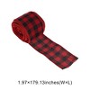Unique Bargains Gift Wrap Ribbons Plaid Faux Linen 179.13"x1.97" 1 Pc - 3 of 4
