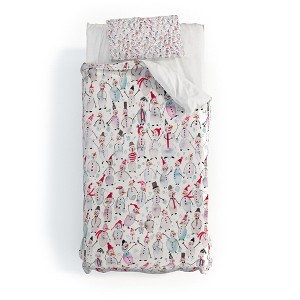Ninola Design Friendly snowmen Duvet Cover + Pillow Sham(s) - Deny Designs - 1 of 4